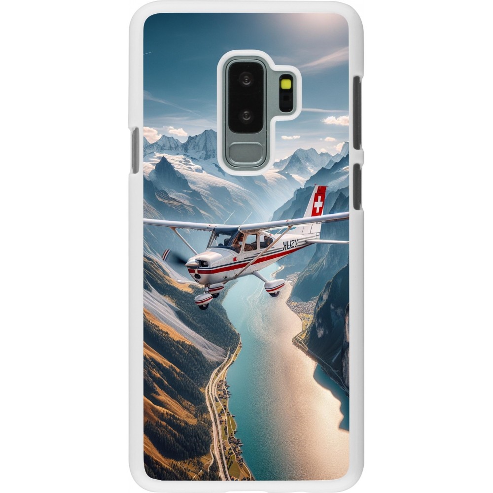 Coque Samsung Galaxy S9+ - Plastique blanc Vol Alpin Suisse