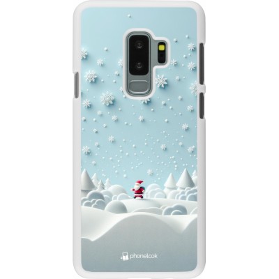 Coque Samsung Galaxy S9+ - Plastique blanc Noël 2023 Petit Père Flocon