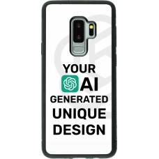 Coque Samsung Galaxy S9+ - Silicone rigide noir 100% unique générée par intelligence artificielle (AI) avec vos idées