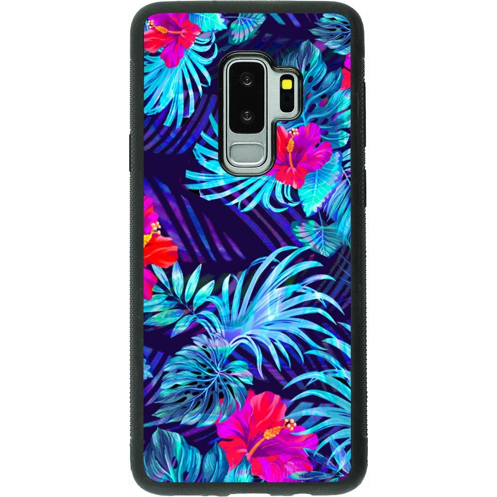 Coque Samsung Galaxy S9+ - Silicone rigide noir Blue Forest