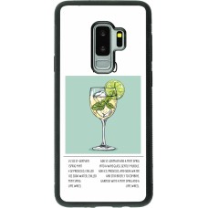 Coque Samsung Galaxy S9+ - Silicone rigide noir Cocktail recette Hugo