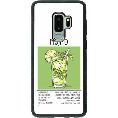 Coque Samsung Galaxy S9+ - Silicone rigide noir Cocktail recette Mojito