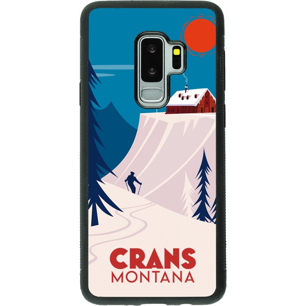 Samsung Galaxy S9+ Case Hülle - Silikon schwarz Crans-Montana Cabane