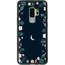 Coque Samsung Galaxy S9+ - Silicone rigide noir Flowers space