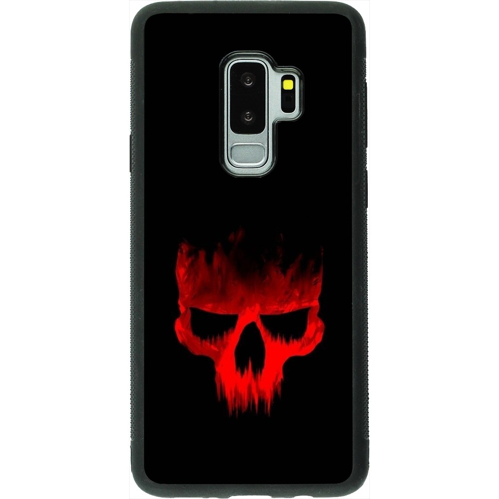 Coque Samsung Galaxy S9+ - Silicone rigide noir Halloween 2023 scary skull