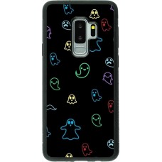 Coque Samsung Galaxy S9+ - Silicone rigide noir Halloween 2024 colorful ghosts