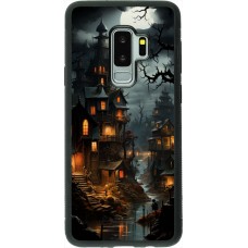 Samsung Galaxy S9+ Case Hülle - Silikon schwarz Halloween 2024 scary town