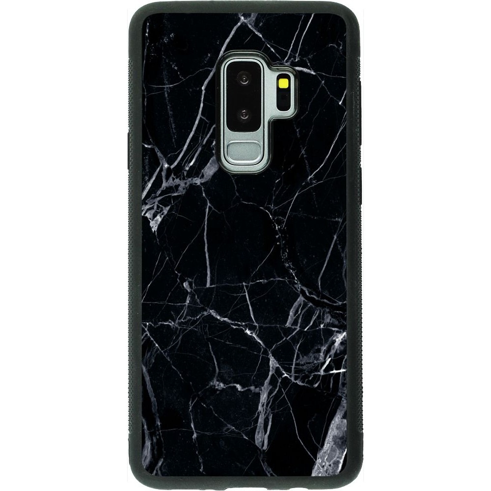 Coque Samsung Galaxy S9+ - Silicone rigide noir Marble Black 01