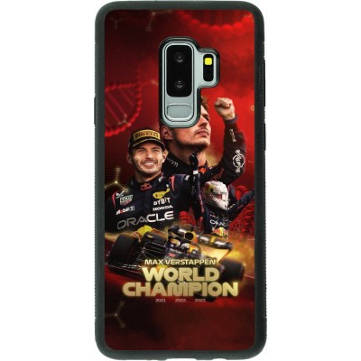 Coque Samsung Galaxy S9+ - Silicone rigide noir Max Verstappen Champion 2023