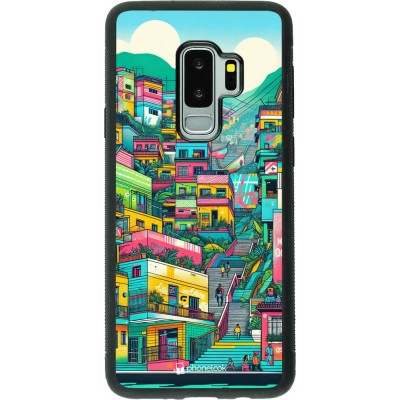 Coque Samsung Galaxy S9+ - Silicone rigide noir Medellin Comuna 13 Art