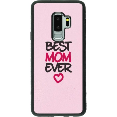 Coque Samsung Galaxy S9+ - Silicone rigide noir Mom 2023 best Mom ever pink