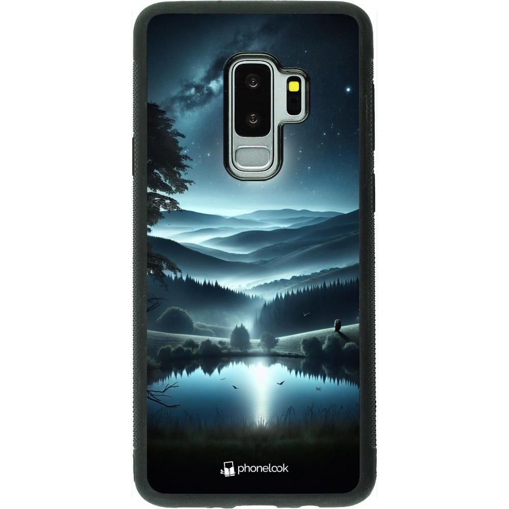 Coque Samsung Galaxy S9+ - Silicone rigide noir Night Sky View