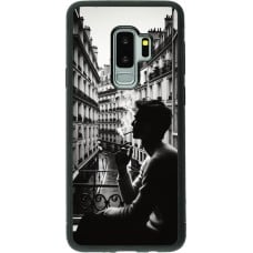 Coque Samsung Galaxy S9+ - Silicone rigide noir Parisian Smoker