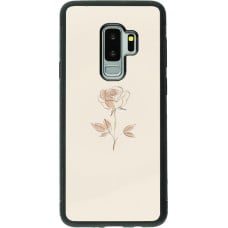 Coque Samsung Galaxy S9+ - Silicone rigide noir Sable Rose Minimaliste