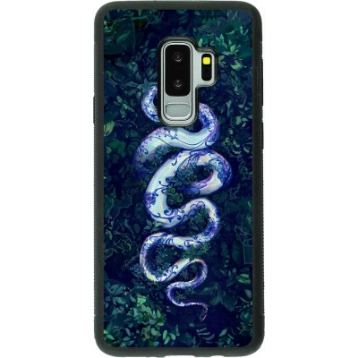 Coque Samsung Galaxy S9+ - Silicone rigide noir Serpent Blue Anaconda