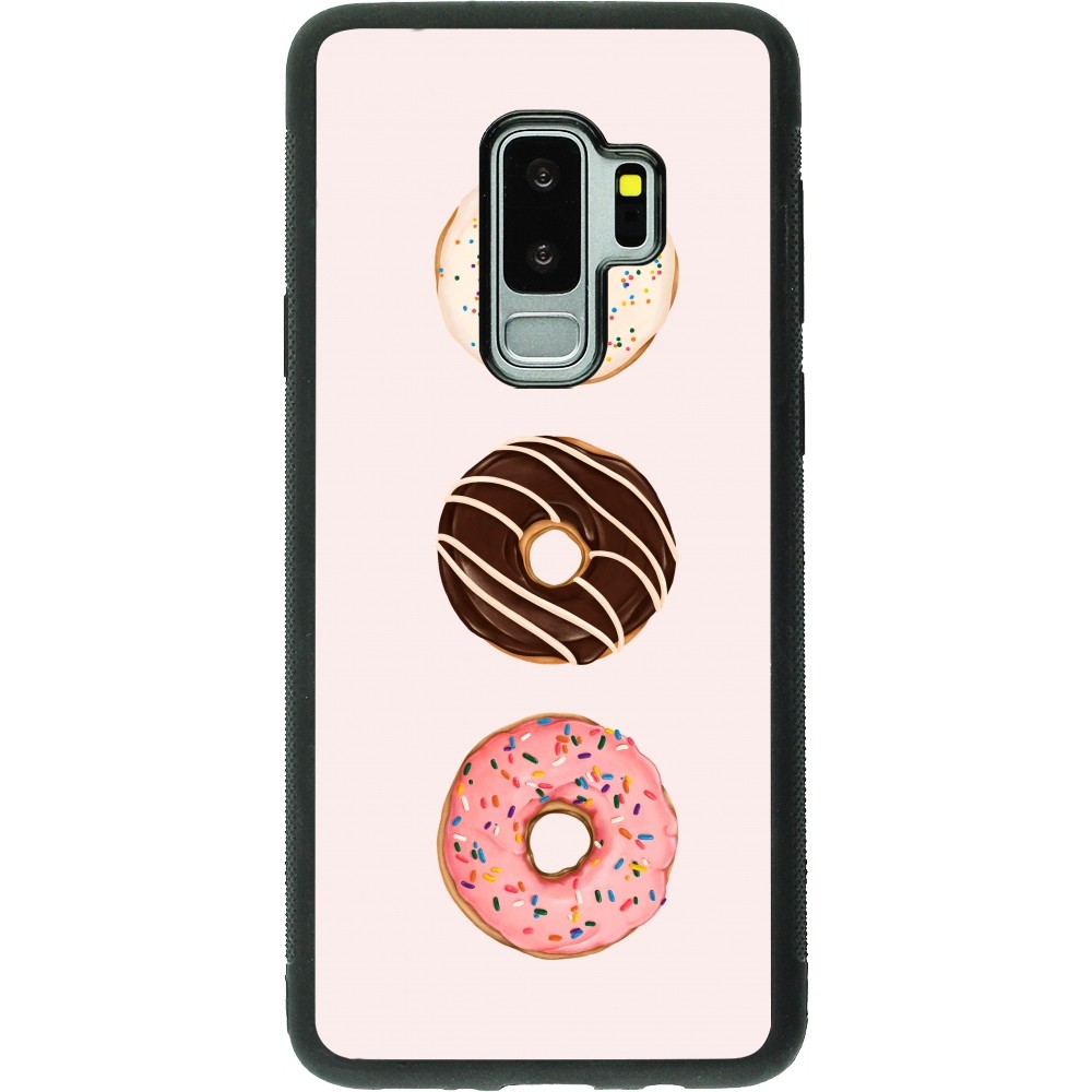 Coque Samsung Galaxy S9+ - Silicone rigide noir Spring 23 donuts