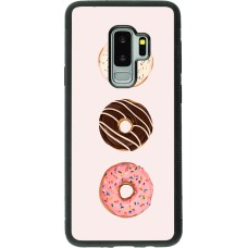 Coque Samsung Galaxy S9+ - Silicone rigide noir Spring 23 donuts