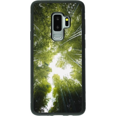 Coque Samsung Galaxy S9+ - Silicone rigide noir Spring 23 forest blue sky