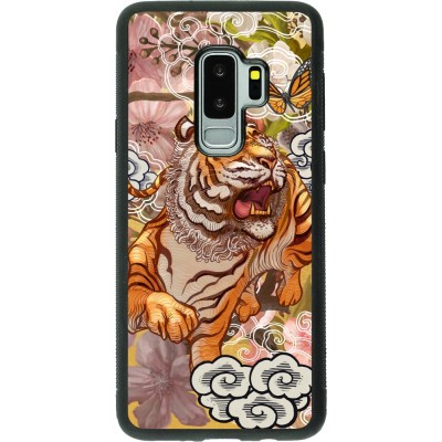 Coque Samsung Galaxy S9+ - Silicone rigide noir Spring 23 japanese tiger