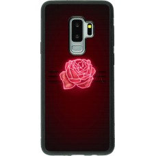 Coque Samsung Galaxy S9+ - Silicone rigide noir Spring 23 neon rose