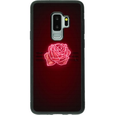 Coque Samsung Galaxy S9+ - Silicone rigide noir Spring 23 neon rose