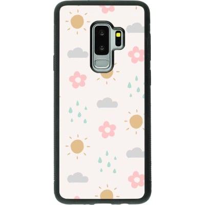 Coque Samsung Galaxy S9+ - Silicone rigide noir Spring 23 weather