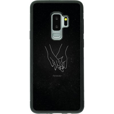 Coque Samsung Galaxy S9+ - Silicone rigide noir Valentine 2023 hands forever