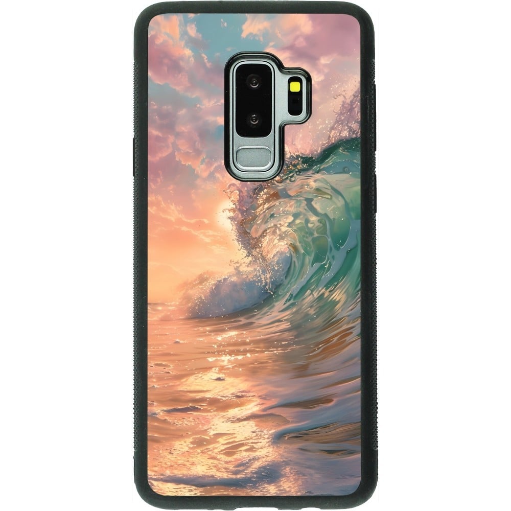 Samsung Galaxy S9+ Case Hülle - Silikon schwarz Wave Sunset