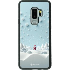 Coque Samsung Galaxy S9+ - Silicone rigide noir Noël 2023 Petit Père Flocon