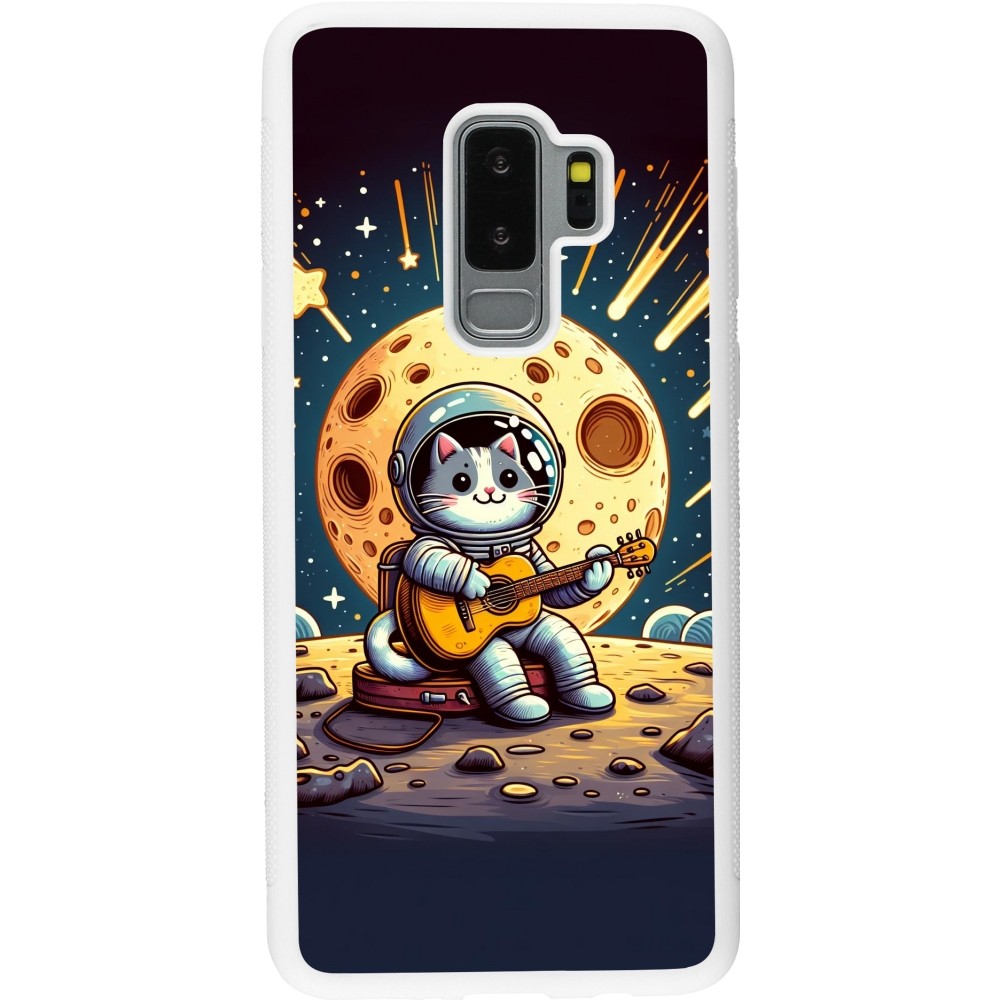 Coque Samsung Galaxy S9+ - Silicone rigide blanc AstroCat RockLune