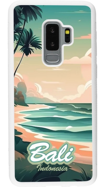 Coque Samsung Galaxy S9+ - Silicone rigide blanc Bali Landscape