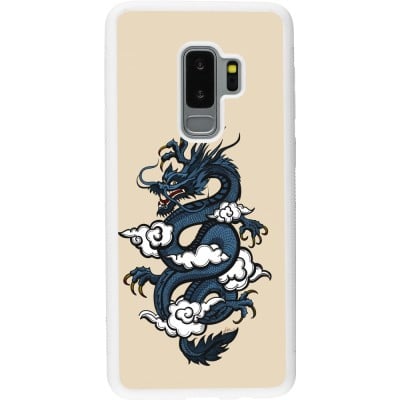 Coque Samsung Galaxy S9+ - Silicone rigide blanc Blue Dragon Tattoo