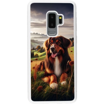 Coque Samsung Galaxy S9+ - Silicone rigide blanc Chien Campagne Suisse