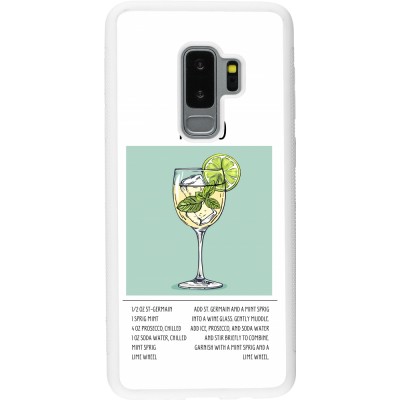 Coque Samsung Galaxy S9+ - Silicone rigide blanc Cocktail recette Hugo