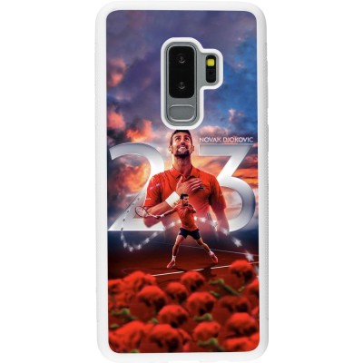 Coque Samsung Galaxy S9+ - Silicone rigide blanc Djokovic 23 Grand Slam