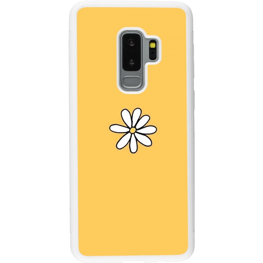 Coque Samsung Galaxy S9+ - Silicone rigide blanc Easter 2023 daisy