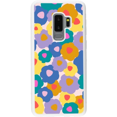 Coque Samsung Galaxy S9+ - Silicone rigide blanc Easter 2024 flower power