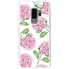 Coque Samsung Galaxy S9+ - Silicone rigide blanc Easter 2024 pink flowers