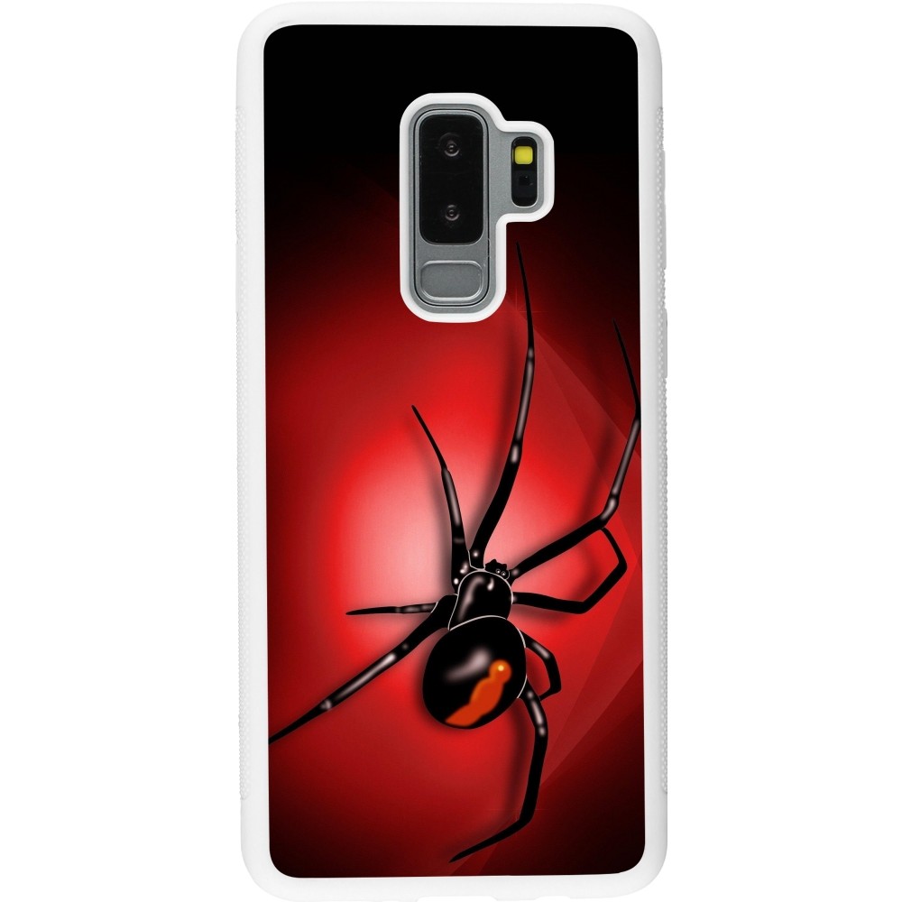 Coque Samsung Galaxy S9+ - Silicone rigide blanc Halloween 2023 spider black widow