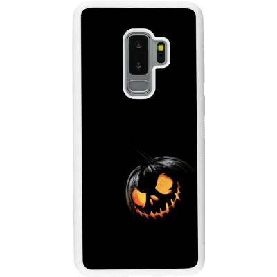 Coque Samsung Galaxy S9+ - Silicone rigide blanc Halloween 2023 discreet pumpkin