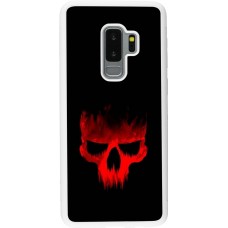 Coque Samsung Galaxy S9+ - Silicone rigide blanc Halloween 2023 scary skull