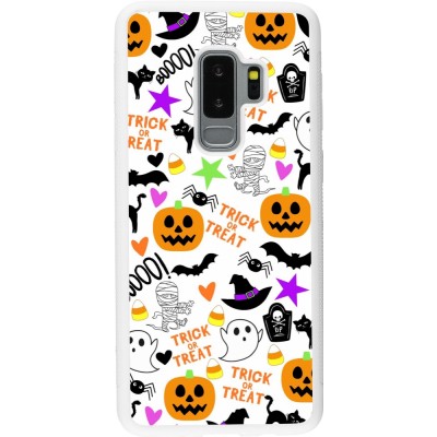 Coque Samsung Galaxy S9+ - Silicone rigide blanc Halloween 2024 trick or treat