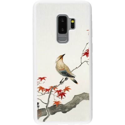 Coque Samsung Galaxy S9+ - Silicone rigide blanc Japanese Bird