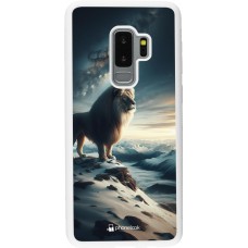 Coque Samsung Galaxy S9+ - Silicone rigide blanc Le lion blanc