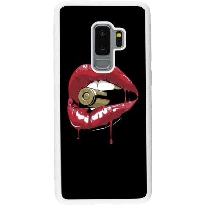 Coque Samsung Galaxy S9+ - Silicone rigide blanc Lips bullet