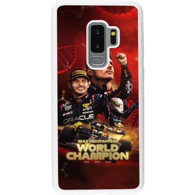 Coque Samsung Galaxy S9+ - Silicone rigide blanc Max Verstappen Champion 2023