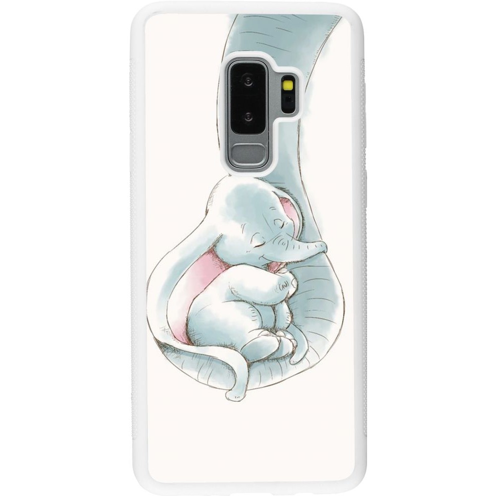 Coque Samsung Galaxy S9+ - Silicone rigide blanc Mom 1903