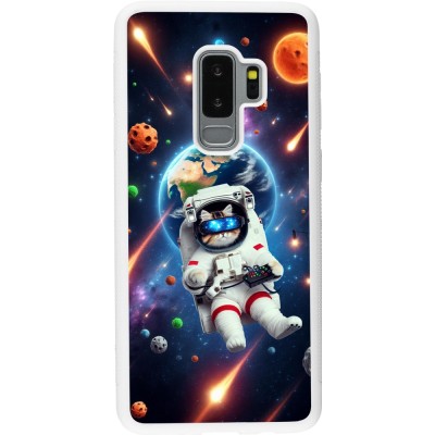 Coque Samsung Galaxy S9+ - Silicone rigide blanc VR SpaceCat Odyssey