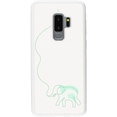 Coque Samsung Galaxy S9+ - Silicone rigide blanc Spring 23 baby elephant