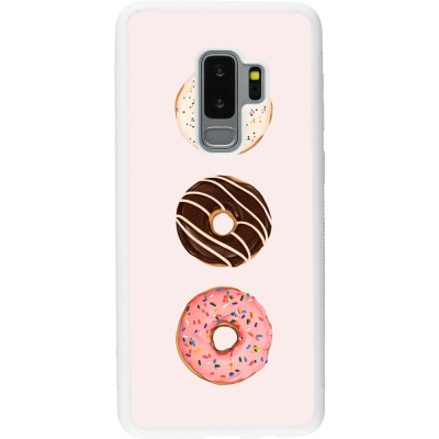 Coque Samsung Galaxy S9+ - Silicone rigide blanc Spring 23 donuts